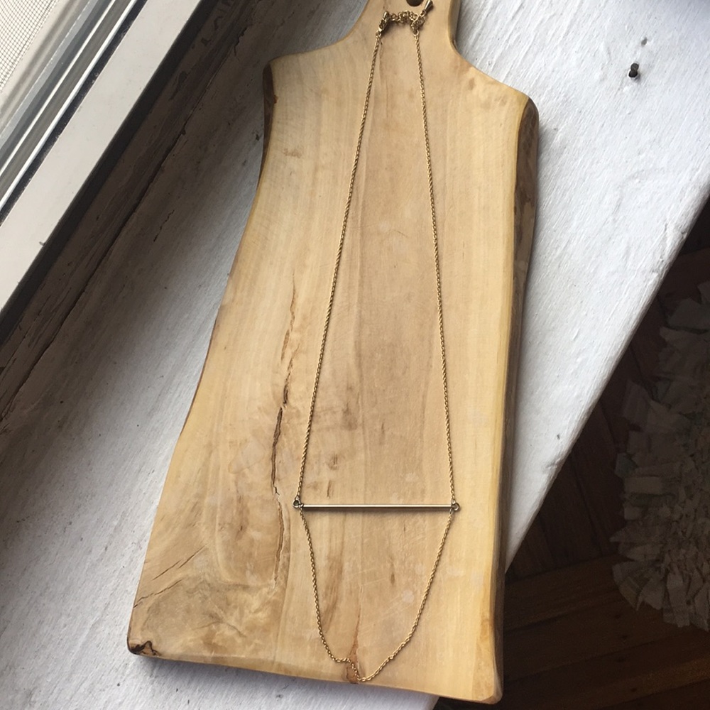 Sexy gold chain necklace with bar